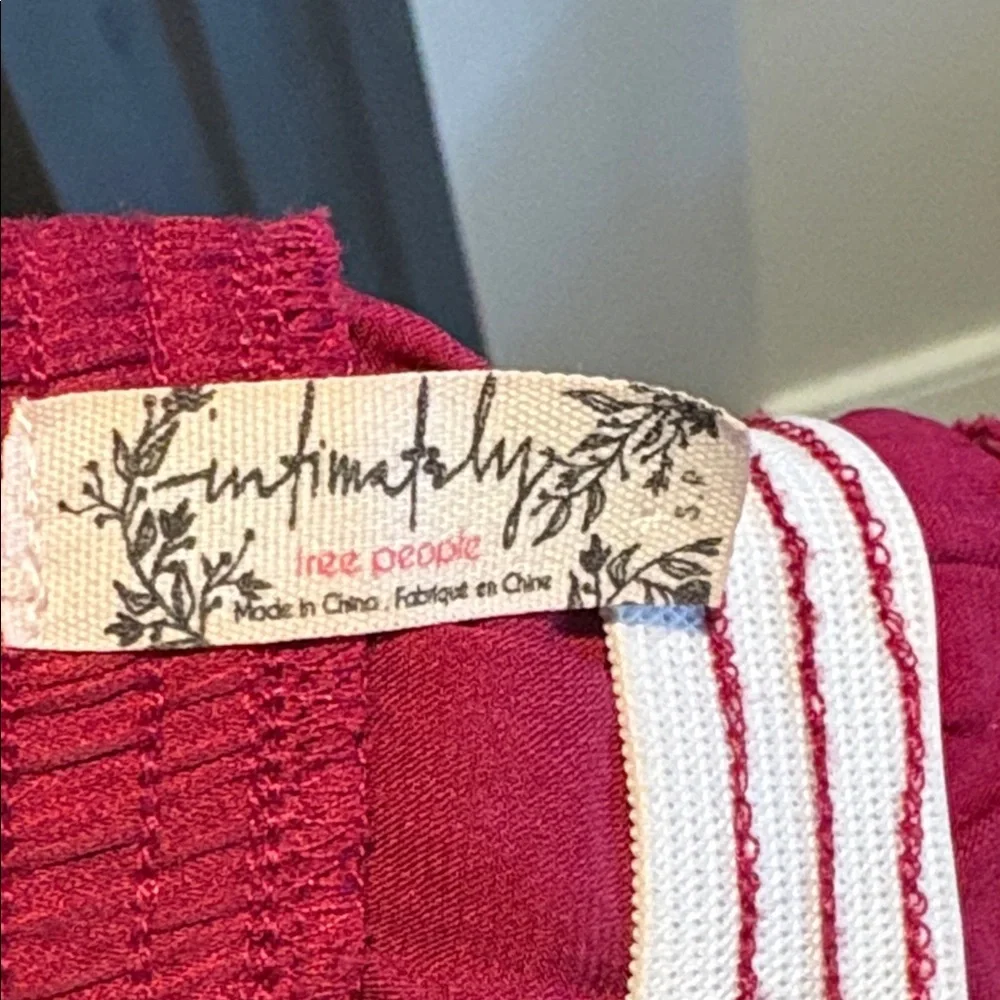 Free People Red Strapless Top With Call Outs Size S - Picture 6 of 8